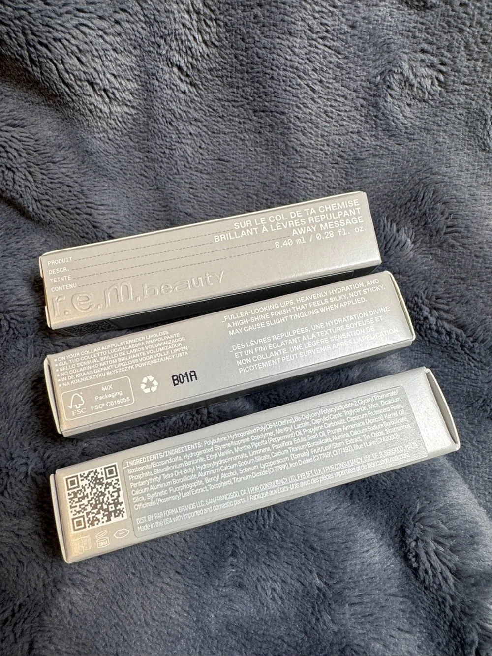 On Your Collar Plumping Lipgloss by r.e.m. beauty, Color Away Message, set of 3